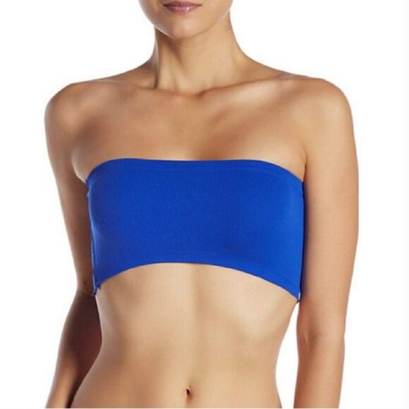 Free People Nina Bandeau Bra Blue Flame Stretch Band M NWT - Picture 1 of 7